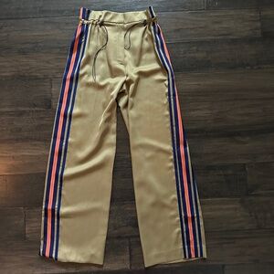 RAME Made in Italy Awesome Cinch Waist Side Stripe Track Pants NEW 2 $400+